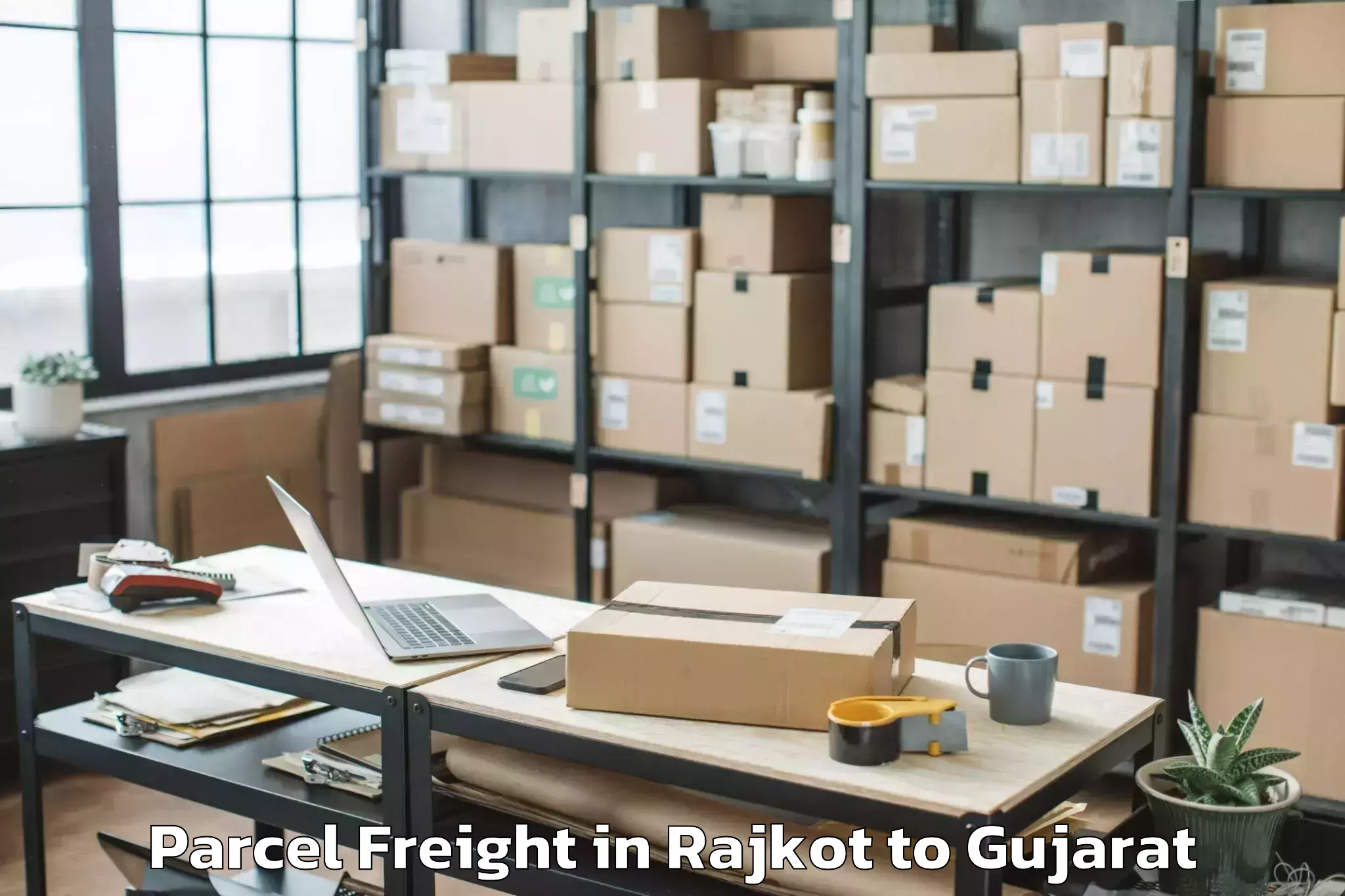 Discover Rajkot to Jamjodhpur Parcel Freight